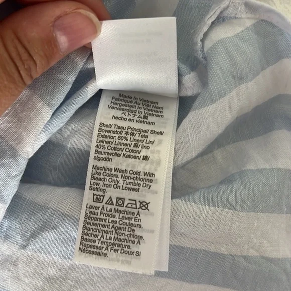 J. Crew factory - women’s linen sleeveless blouse - great condition - size XXL - Picture 4 of 6